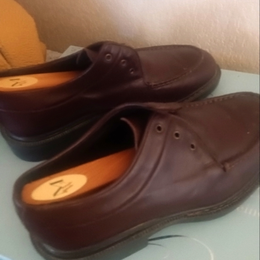 Bacco Bucci Men’s Italian Leather Oxford Lace Up Loafer Shoes Brown Leather 10